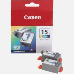 Canon BCI-15 TriColor Ink Twin Pack - 2 X 7.5 Ml. Cartridges - for i70, i80, iP90
